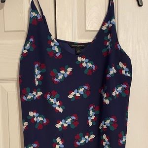 Banana Republic Navy Floral Tank Top XS